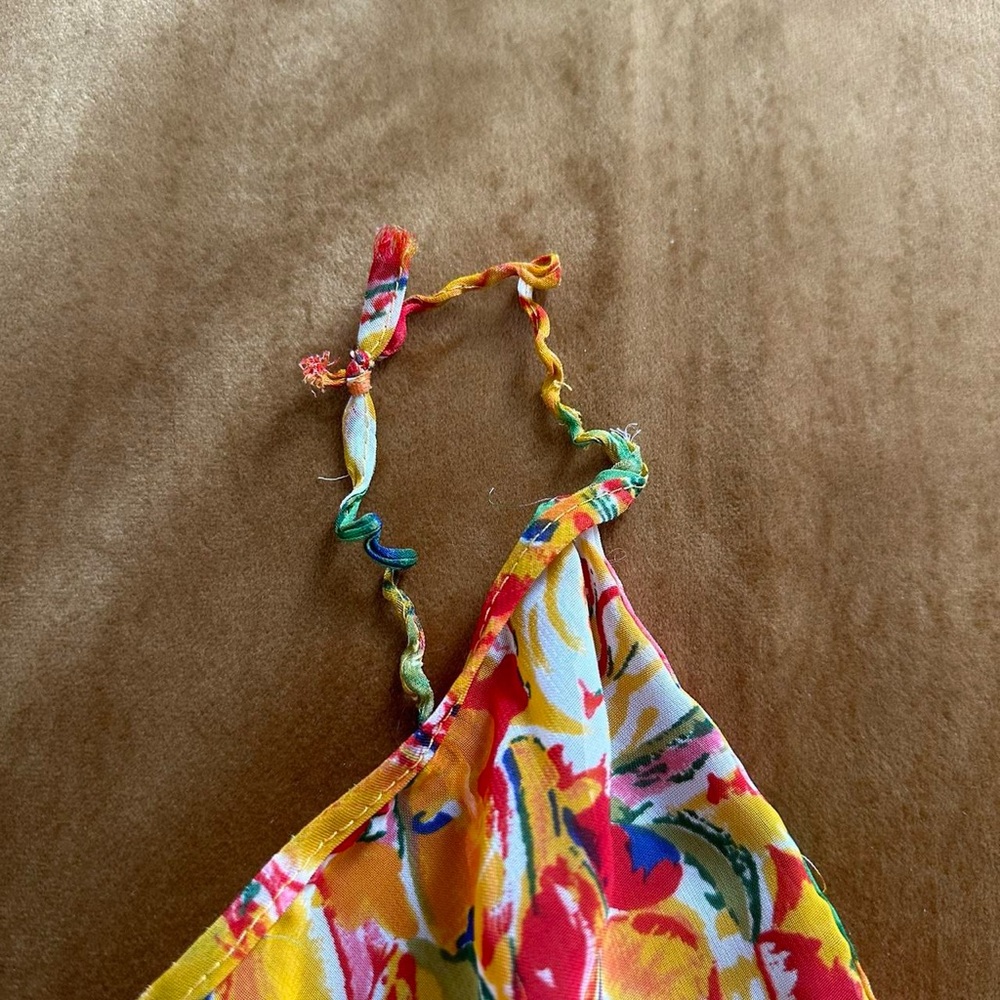 🍑 VINTAGE FLORAL PAINTING PRINT  CAMISOLE 2 PIECE 🍑 - Picture 3 of 3